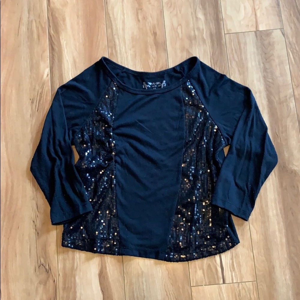 Black Sequin Shirt